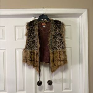 C.C Brown Faux Fur Vest